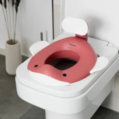 Réducteur de toilette Baleine Rose foncé