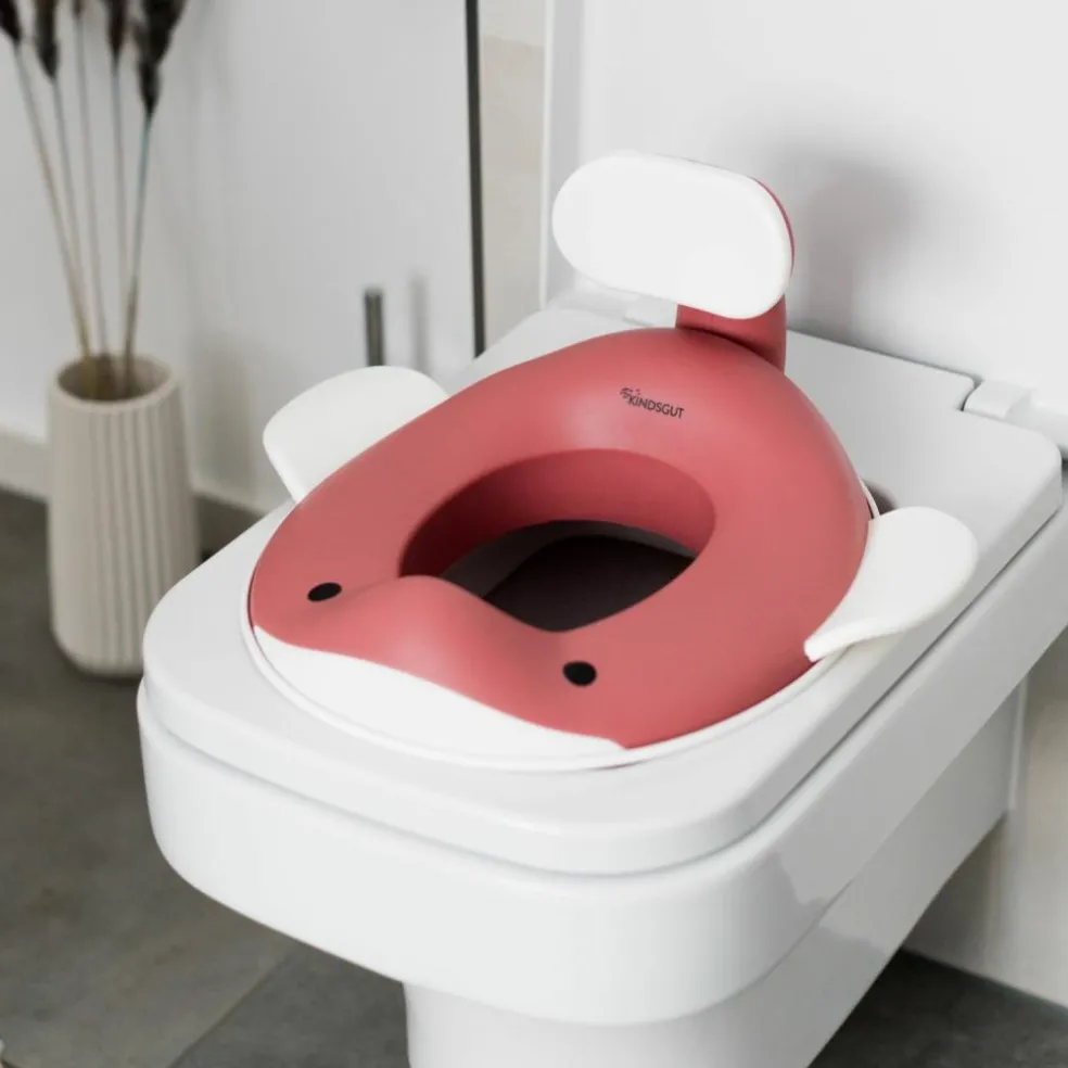 Réducteur de toilette Baleine Rose foncé