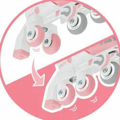 Rollers Learning Skate évolutif 2 en 1 Pastel Rose (pointure 30-33)