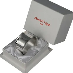 Rond de serviette Contemporain en métal argenté + coffret