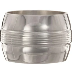 Rond de serviette Filets personnalisable (métal argenté) dans son coffret