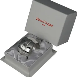 Rond de serviette Filets personnalisable (métal argenté) dans son coffret