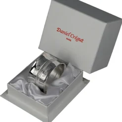 Rond de serviette Godron bombé (métal argenté) dans son coffret