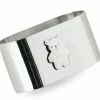 Rond de serviette Lien Ourson personnalisable (métal argenté)