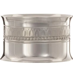 Rond de serviette Marie-Louise en métal argenté + coffret (personnalisable)