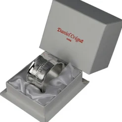 Rond de serviette Perles en métal argenté + coffret (personnalisable)