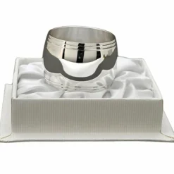 Rond de serviette Tonneau Filet personnalisable (métal argenté) dans son coffret