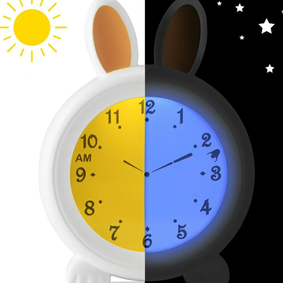 Réveil éducatif et veilleuse sleeptrainer lapin