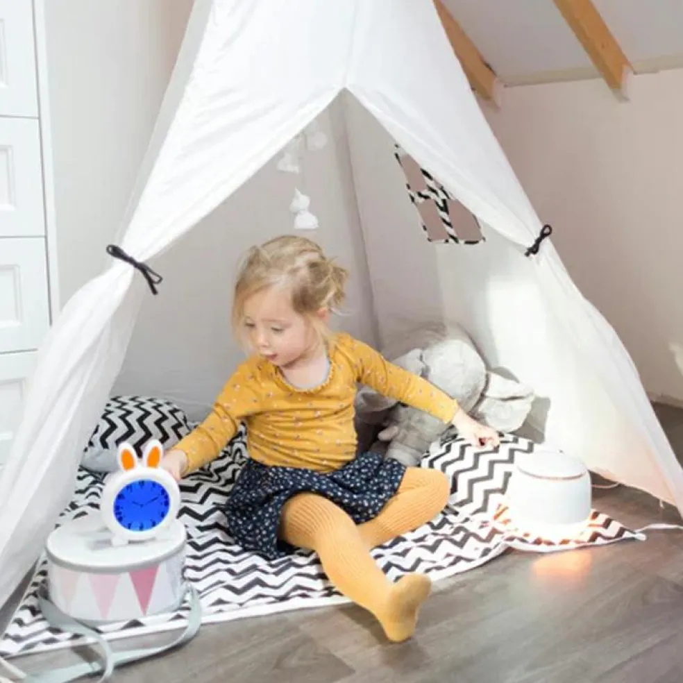 Réveil éducatif et veilleuse sleeptrainer lapin