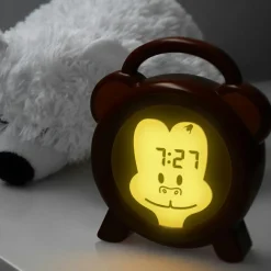 Réveil éducatif et veilleuse sleeptrainer singe