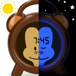 Réveil éducatif et veilleuse sleeptrainer singe