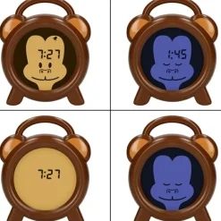 Réveil éducatif et veilleuse sleeptrainer singe