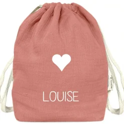 Sac à dos à ficelles Rose (personnalisable)