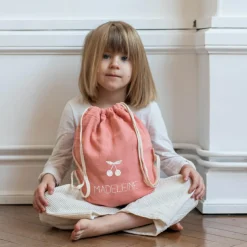 Sac à dos à ficelles Rose (personnalisable)