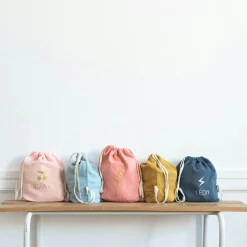 Sac à dos à ficelles Rose (personnalisable)