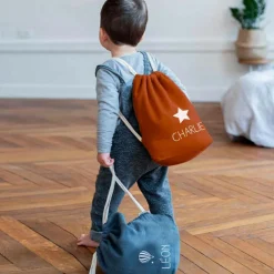 Sac à dos à ficelles terracotta (personnalisable)