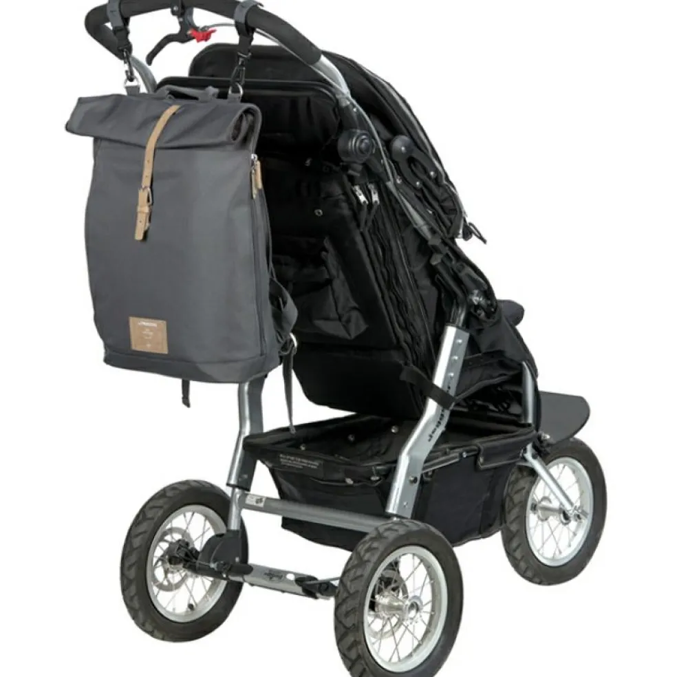 Sac à dos à langer en polyester recyclé Rolltop anthracite