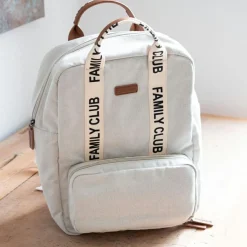 Sac à dos à langer Family club signature blanc cassé