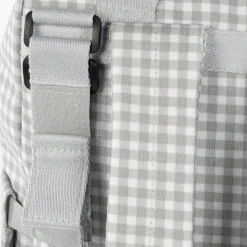 Sac à dos à langer I love vichy gris