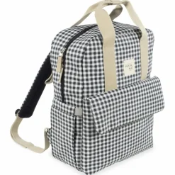 Sac à dos à langer I Love Vichy Noir