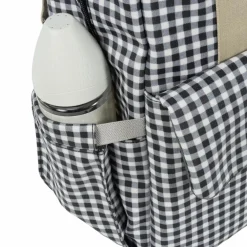 Sac à dos à langer I Love Vichy Noir