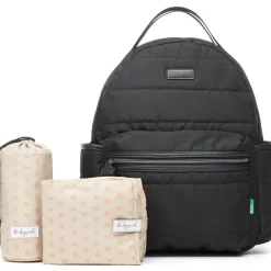 Sac à dos à langer Lola eco quilt noir