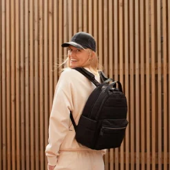 Sac à dos à langer Lola eco quilt noir
