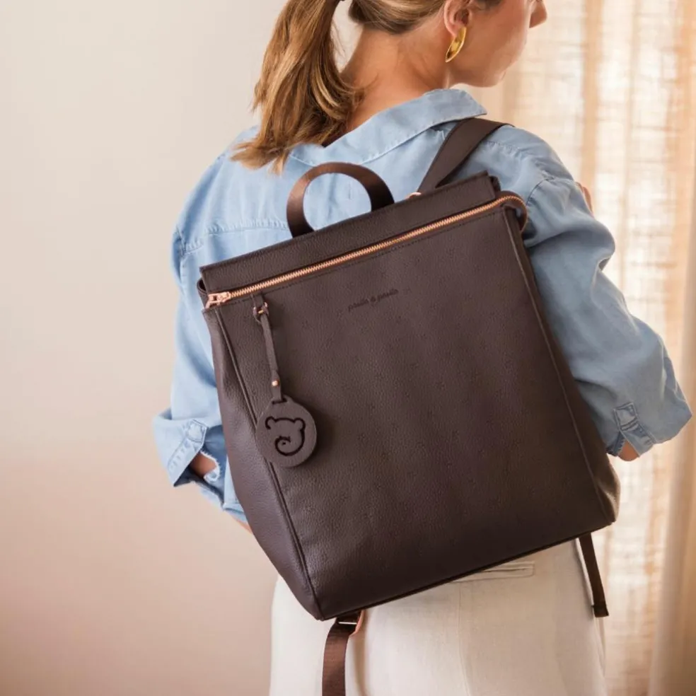 Sac à dos à langer London Coffee