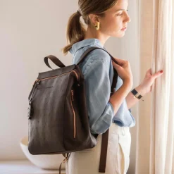 Sac à dos à langer London Coffee