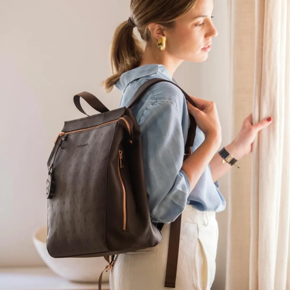 Sac à dos à langer London Coffee