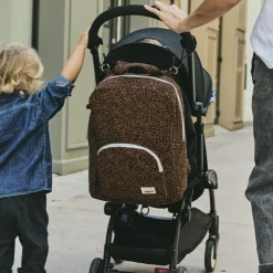 Sac à dos à langer Léopard noir