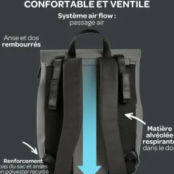 Sac à dos à langer Oslo gris