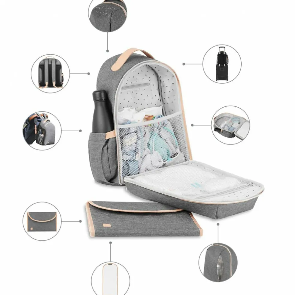 Sac à dos à langer Pyla smokey