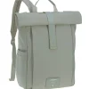 Sac à dos à langer Rolltop Up vert argenté Green Label