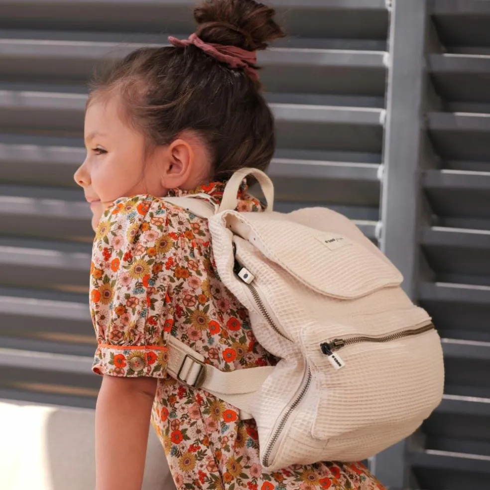 Sac à dos à langer évolutif nid d'abeille Chair