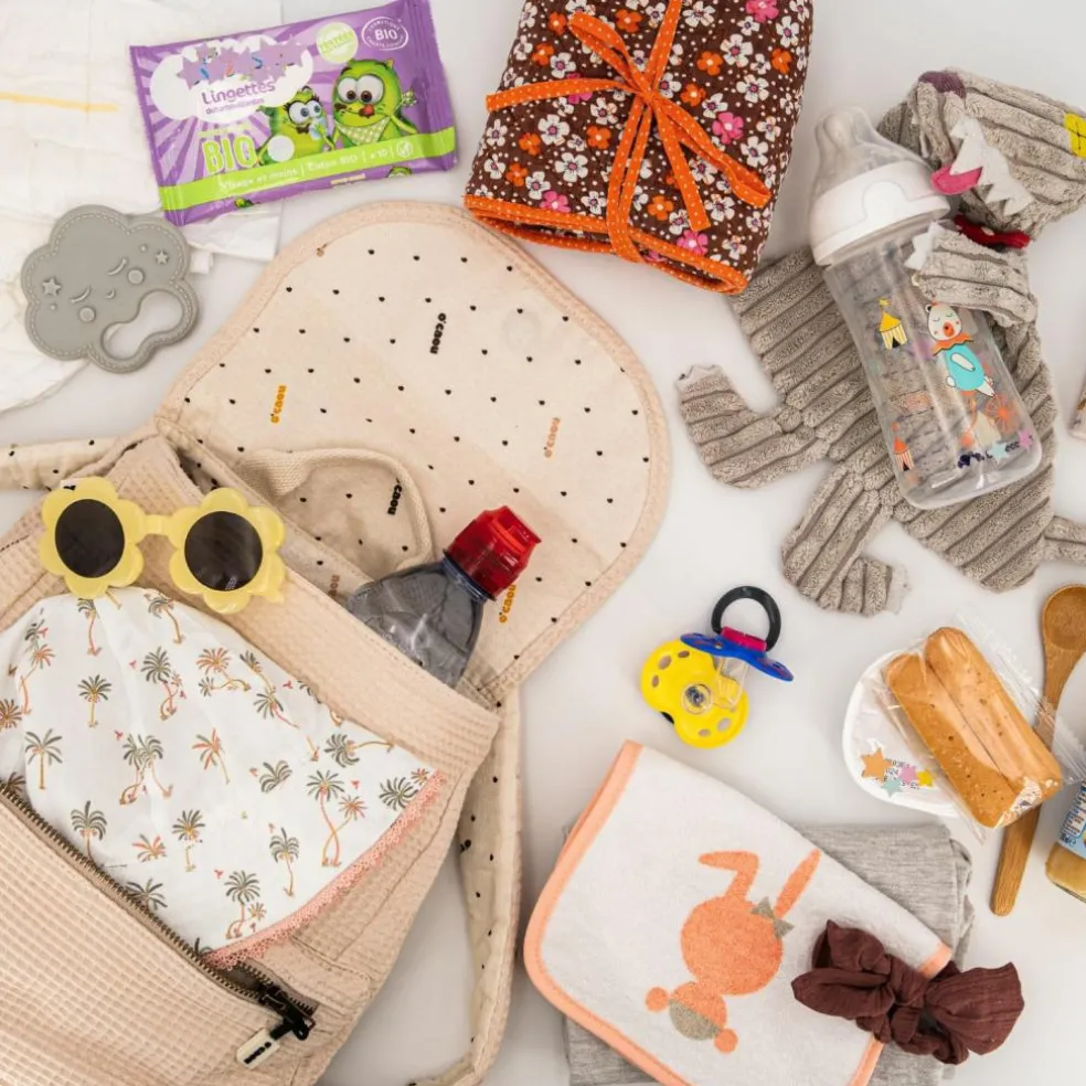 Sac à dos à langer évolutif nid d'abeille Chair