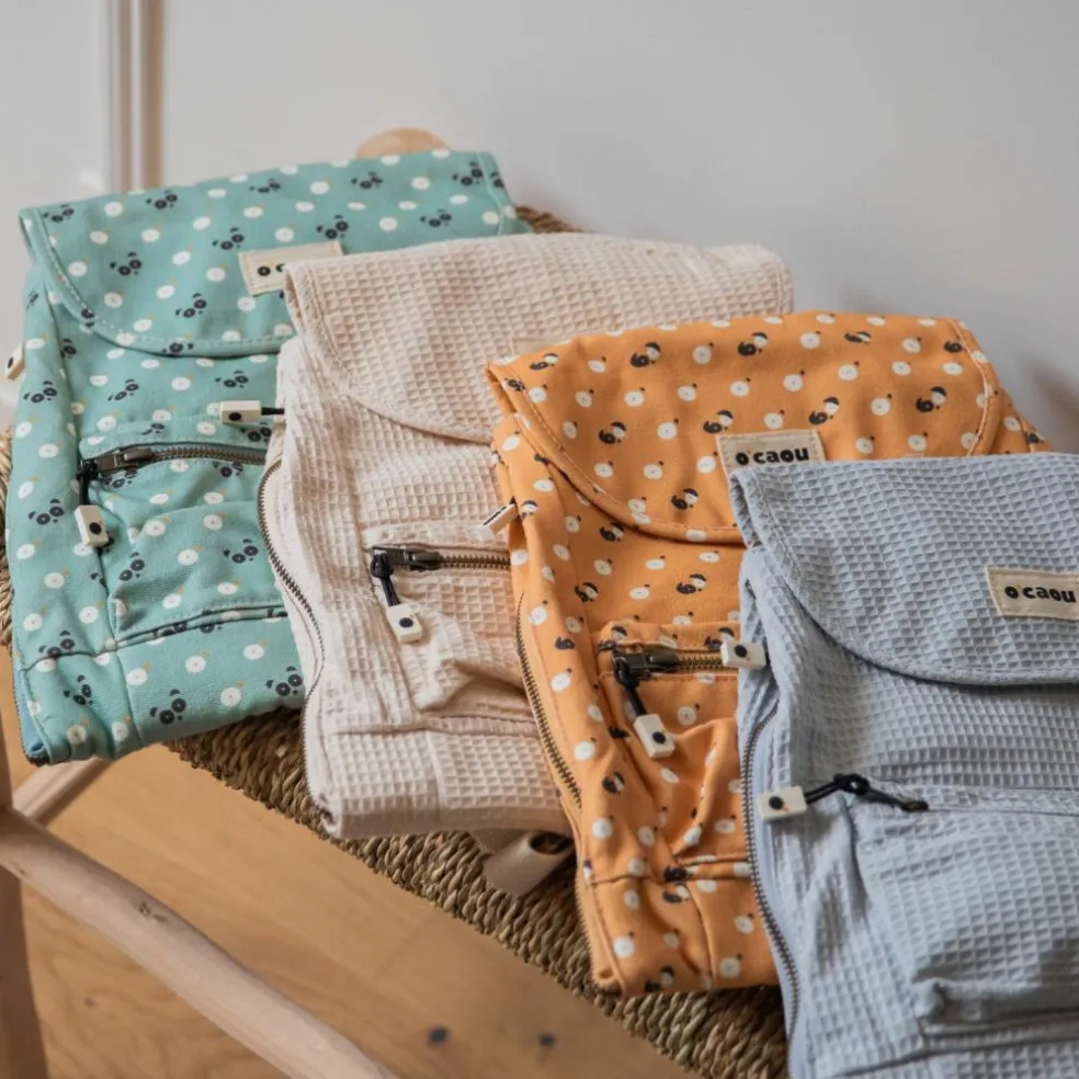 Sac à dos à langer évolutif nid d'abeille Chair