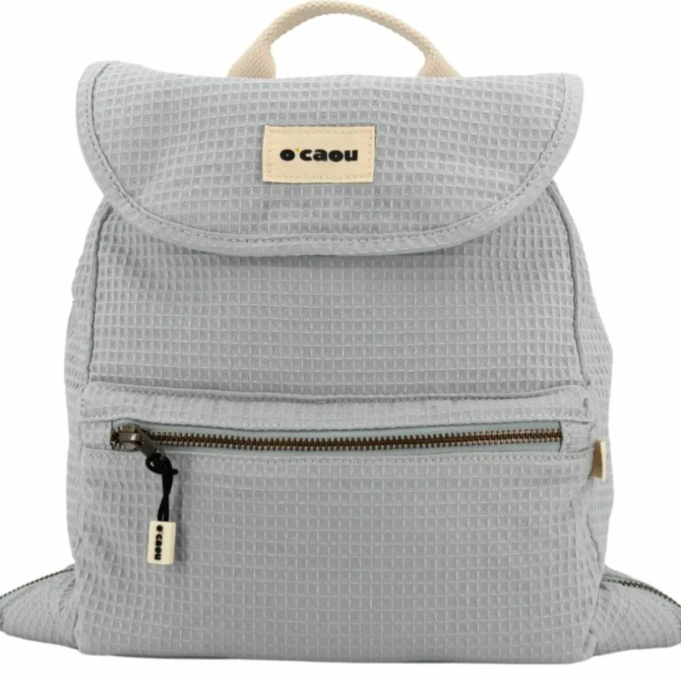 Sac à dos à langer évolutif nid d'abeille Bleu-Gris