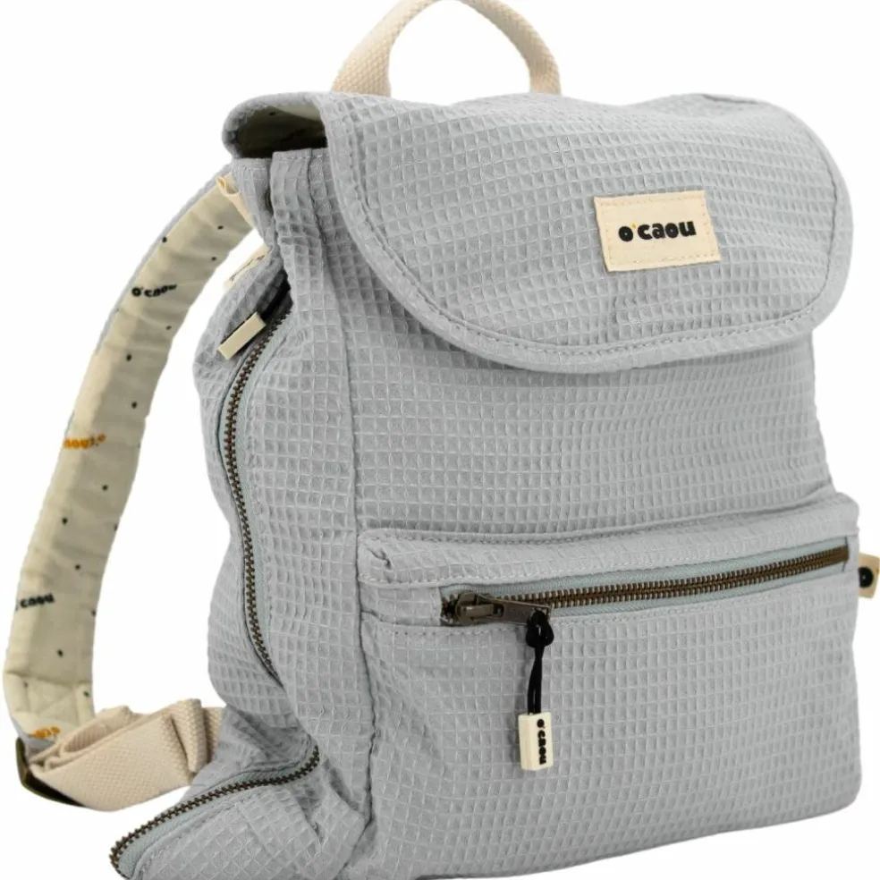 Sac à dos à langer évolutif nid d'abeille Bleu-Gris