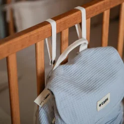 Sac à dos à langer évolutif nid d'abeille Bleu-Gris