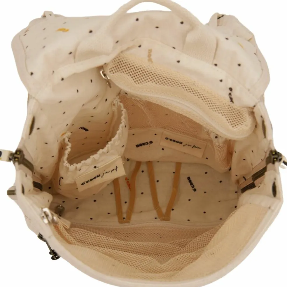 Sac à dos à langer évolutif nid d'abeille Bleu-Gris