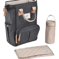 Sac à dos à langer Wellington gris chine foncé