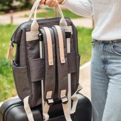 Sac à dos à langer Wellington gris chine foncé