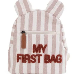 Sac à dos bébé My First Bag rayures nude-terracotta
