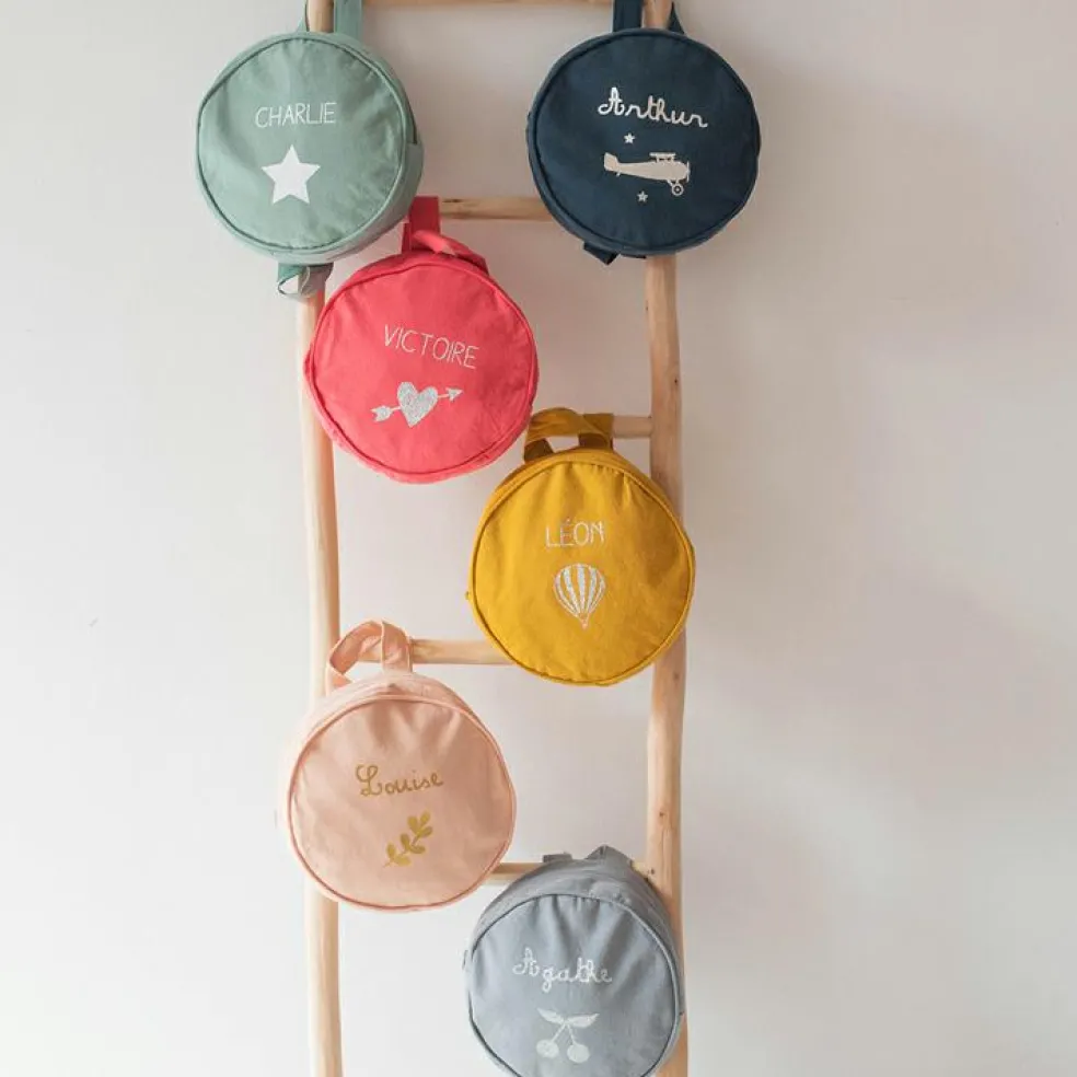 Sac à dos enfant bleu pétrole (personnalisable)