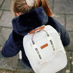 Sac à dos enfant Mini Club signature canvas off white