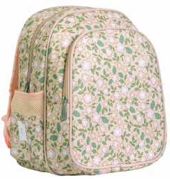 Sac à dos Fleurs rose avec poche isotherme