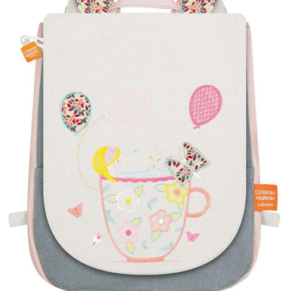 Sac à dos La fille à la tasse (personnalisable)