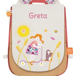 Sac à dos La fille et la trottinette (personnalisable)