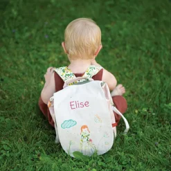 Sac à dos La fille et le lapin (personnalisable)